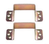 U Shaped Bed Bracket, Centre Support Bracket for Bed Frame Stainless Steel Bed Connecting Connector Metal Bed Frame Fixing with Black Fastener(50mm)