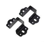 U Shaped Bed Connecting Connector Bracket for Centre Support, Stainless Steel Metal Bed Frame Fixing with Black Fastener, Compatible with Adjustable Bed Frames(32mm)