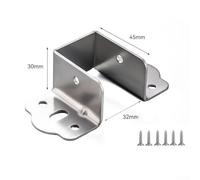 U-Shaped Bed Rail Brackets for Heavy Duty Wooden Bed Frames, 32/35/40mm Support Hinges Made of Cold-Rolled Steel with Galvanized Rust-Resistant Fin(Silver 32mm)