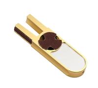 U-Shaped Billiard Cue Tip Tool, 5-in-1 Alloy Grinder Shaper Trimmer for Pool Cue Maintenance, Silver Compact 8.5cm Portable Device