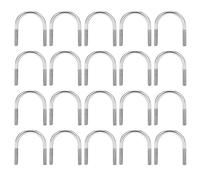 U Shaped Bolt Set 304 Stainless Steel M6x33 20Pcs Durable Heavy Duty Hardware Tools for Marine Boating Automotive Industrial Applications