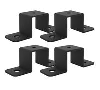 U Shaped Bracket Fence Post 2/4PCS Pipes Railings Fixing Clamp Hardware Garden Connector Square Pipe for Decking, Fencing(4pcs 2in)