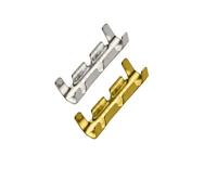 U-Shaped Brass Connector, U Shape Brass Crimp Terminal Low/High Foot 0.5-1.5mm2 Multicolor 50/100Pcs(Silver,100 Pcs)