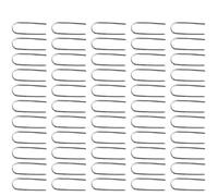 U-Shaped Ceramic Kiln Hooks Made from High Temp Nichrome Wire, 21 Gauge, 0.79 x 0.24 Inch, for Jewelry and Ornament Hanging Loops, 50/100/200 Piece Pack (50pcs)