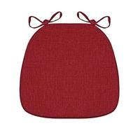 U-Shaped Chair Cushion Set of 2 - Non-Slip Cotton & Linen Seat Pads with Ties for Home, Patio & Garden - Solid Color Comfortable Cushions for Dining & Outdoor Chairs