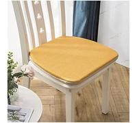 U-Shaped Chair Cushions with Straps Invisible Zipper Yellow Dining Room Seat Pads 41x45cm Set of 2 - Perfect for Comfort and Style in Your Home