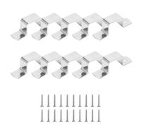 U Shaped Connector Bracket, 10 Pcs Fence Post Security Brackets 20/50/70/80/90/100mm Pipe Clamp 304 Stainless Steel Post Clamp Bracket for Door Closed Bar Holder Strut Tube Fences (50×50mm)