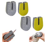 U Shaped Double Sided Sponge Scrubber, 2026 Multi-Purpose Reusable Dishwashing Sponges with Groove Design, Non-Scratch Kitchen Cleaning Sponges for Cups, Pots and Pans (Gray 4pcs)