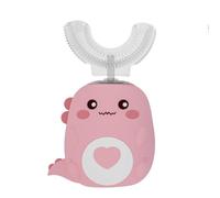 U Shaped Electric Toothbrush with 3 Cleaning Modes, 360° Sonic Automatic Toothbrush, IPX7 Waterproof Cartoon Dinosaur Design (D)