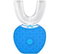 U-Shaped Electric Toothbrush with Cold Light Whitening, 360° Full Mouth Cleaning & Gum Care, Automatic Sonic Toothbrush for Adults and Kids, Rechargeable & Waterproof