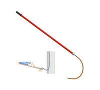 U-shaped Electrical Rescue Hook,High Voltage Insulated Security,10-220 Kv Electrician Tools Firefighting Insulated,18 Inch Openings(Red,150cm)