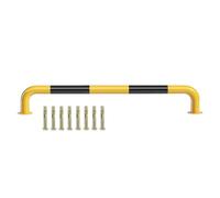 U Shaped Guardrail Anti Collision Bar with Anchor Bolts，7.9inch Height Steel Safety Bollard Post for Traffic Control Driveway Barrier(59x7.9 in/150x20cm)