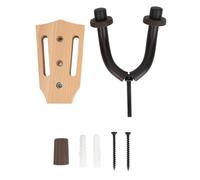 U Shaped Guitar Wall Mount, Solid Beech Wood with Rubber Sleeve for Acoustic, Electric, Bass Guitars, Ukulele, Banjo, Mandolin (Type 2)