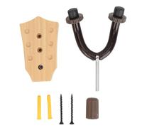 U Shaped Guitar Wall Mount, Solid Beech Wood with Rubber Sleeve for Acoustic, Electric, Bass Guitars, Ukulele, Banjo, Mandolin (Type 1)