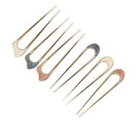 Tabanzhe 6 PCS Vintage U Shape Hair Pin,Versatile Plug Alloy Hairpin Sticks,High Updo Bun Hair Simple Accessories for Girls Women Daily Party Dating Wedding