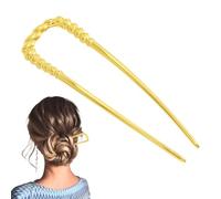U Shaped Hair Pins, Twisted Hairpins - Hair Clips for Women U Shape | Multipurpose Barrettes, Stylish Hair Fork for Daily Life, Dating, Wedding,
