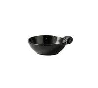 U-shaped handle bowl baked rice bowl home retro exquisite personality-small-splash ink dumb black