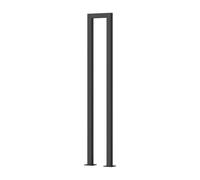 U-Shaped Handrails for Outdoor Steps,Black Metal Stair Railing Transitional Handrail Fits 1 Steps,Metal Black Wrought Iron Hand Rail for Exterior Steps(35cm/14in)