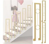 U Shaped Handrails for Stair Support, Non-Slip Iron Guardrails, Side Mount Design for Elderly and Children, Safety Handrails for Home and Outdoor Use