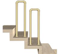 U-Shaped Handrails for Stairs Transitional Step Railing Wrought Iron Handrail for Indoor Fit 1 Steps Interior Outdoor Stair Garden Safety Hand Rail，85Cm