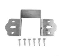 U-Shaped Heavy-Duty Bed Rail Brackets for Wooden Bed Frames, Cold-Rolled Steel Support Hinges with Galvanized Rust Resistance, 32 mm / 35(Silver 40mm)