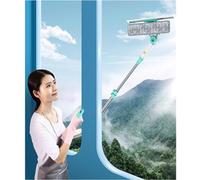 U Shaped High Floor Window Cleaner, Telescoping Extension Pole Window Washer, Multi-Use Tool for External & Indoor Glass Cleaning