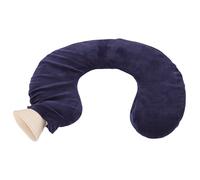 U Shaped Hot Water Bottle Premium Quality Insulated Neck Warmer with Knitted Cover Ideal for Travel and Home Use (Navy Blue)