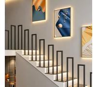 U-Shaped il for Stairs Adjustable 35-115cm Includes Mounting Kit Black Right Angle Transition Grip for Attics 105cm Length Durable Safety Rail