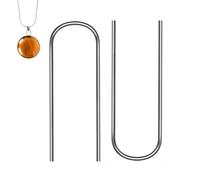 U Shaped Jump Rings - 100 Pieces High Temperature Nichrome Wire Hooks, Oven Safe Ceramic Hangers, Ornament Clasps with Case | Heavy Duty U Hooks for Melted Glass and DIY Ceramic Crafts