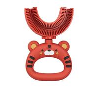 U Shaped Kids Toothbrush - Toddler Silicone Brush, Training Toothbrush | 360 Degree Grip Handle Soft Bristles Teeth Cleaner for Children Tool Fun Oral Hygiene Learning Aid