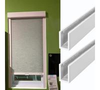 U-Shaped Light Blocking Strips, Window Blackout Light Blockers Side Tracks, Aluminium Alloy Light Gap Blockers Channel for Baby's Room Apartments Bedroom Sleep(White,100cm/39in/3.3ft)