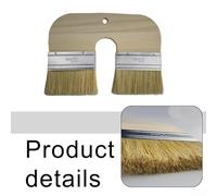 U-Shaped Limewash Paint Brush with Natural Bristles for Smooth Application on Walls and Brick Facades, 200mm Wide Double Head Design with Stainless Steel