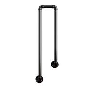 U-Shaped Metal Stair il - Non-Slip Safety Railing for Indoor & Outdoor Use, Perfect for Garages, Porches, Gardens, Lofts, and Kindergartens (Black, 75cm/29.5in)