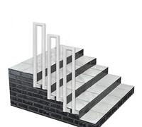 U-Shaped Metal Stair Railing 75cm Safety Support Bar for Elderly Ideal for Terrace Garden Attic Hallway Villa Hotel - White Transition il