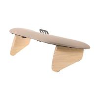 U Shaped Nail Hand Rest for Salon, Pu Leather Adjustable | Quick-dry Non-glossy Surface, Metal Support Frame, Khaki Finish, Stabilizes Posture in Professional Settings