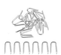 U Shaped Nails,100 Pcs Galvanised Fencing Staples Wire Netting Staples Heavy Duty Netting Staples Nails Staple Gardening Steel Wire Ground Nails for Outdoor Horticulture Farm Ranch Garden Fencing