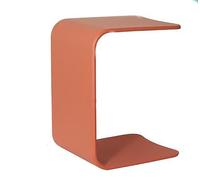U Shaped Natural Wood Side Table C Shaped End Table for Living Room Compact Laptop Stand & Nightstand for Small Spaces Modern Furniture Accent Piece
