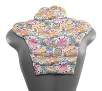 U-Shaped Neck Pillow for Neck and Shoulders + Back - Cherry Stone Cushion - Thermal Cushion - Neck Pillow - Organic Cotton - Flower Power