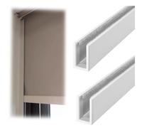U-Shaped No Drill Light Blocking Strips 100 120 150 180 200 Cm - Aluminum Alloy Light Gap Blockers for Curtains, Blinds, Shades - DIY Painting Light Strip Blockers(85cm)
