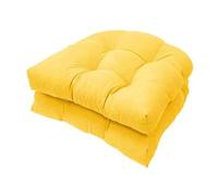 U-Shaped Outdoor Chair Cushions Set of 2 - Overstuffed Seat Pads for Garden & Patio Furniture - Comfortable Indoor/Outdoor Chair Cushions for Ultimate Relaxation