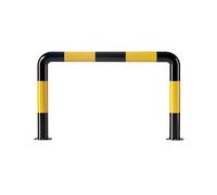 U-Shaped Parking Guardrail,Black and Yellow Traffic Warning Posts,High Profile Baffle Guard Rail,for Schools Driveway Garage Parking(600x1000mm)