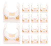U Shaped Pipe Clamp Holder for Plastic Pipes and Gas Lines | PVC White Housing, Corrosion Resistant Design, Quick Mounting, for Workshop Installation and Ground Use