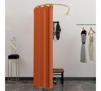 U Shaped Portable Dressing Room Curtain Rods Wall Mounted Privacy Partition with Shading Curtain for Retail Clothing Stores Ideal for Changing Rooms and Fitting Areas