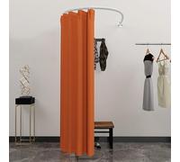 U Shaped Portable Dressing Room Curtain Rods with Shading Curtain Wall Mounted Privacy Partition for Retail Clothing Stores & Event Spaces