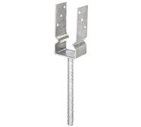 U-Shaped Post Stirrups with Extra-Long Concrete Anchor Riffler Tool Steel Galvanised Opening Width lichte Breite: 71 mm