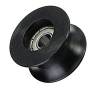 U-Shaped Pulley Roller Bearings 4 Pcs, Nylon Coated Track Ball for Doors and Windows, 30mm Groove Diameter, 10mm Max Rope Size, Smooth and Quiet Operation with Lubricating Grease