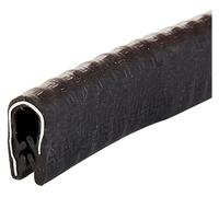 U-Shaped Rubber Edge Trim，Rubber U Channel， U Shape Seal Edge Strip 3.28Ft with Metal Fit Gap Strong But Flexible for Car Doors Hatches and Glass Steel Plates(Black,13mm x 8mm)