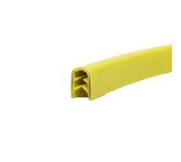 U-Shaped Rubber Sealing Strips, 3.28FT Rubber Weather Stripping Edge Sealing Strip,Car Door Protector,Covering Sharp Edges(Yellow,17mm x 11mm)