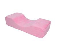 U-Shaped Salon Neck Pillow for Eyelash Extensions - Premium Support with Contoured Curve, Non-Slip Base & Makeup Pocket, Rose Gold