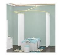 U-Shaped Salon Partition Curtain with Adjustable Long Support Rod for Effective Room Division Privacy Enhancement and Stylish Décor in Salons and Spas